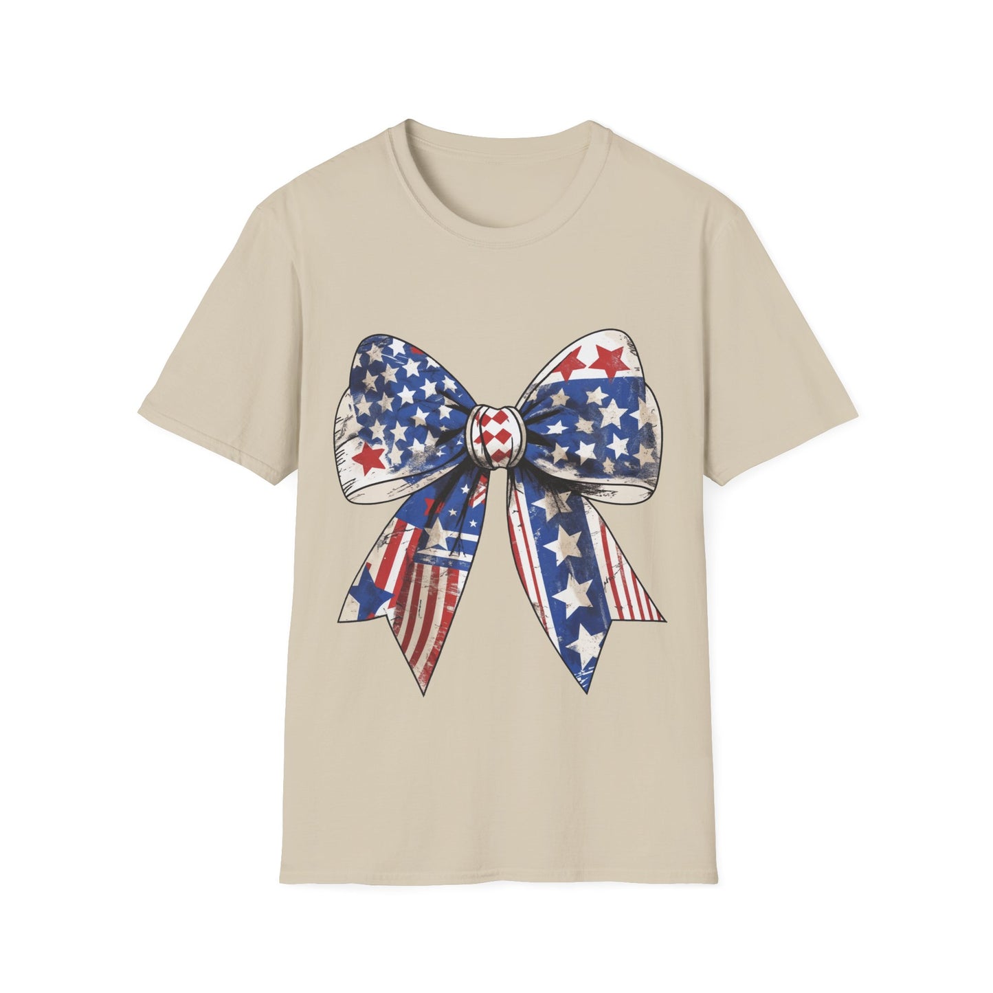 Patriotic Stars & Stripes Bow T-Shirt
