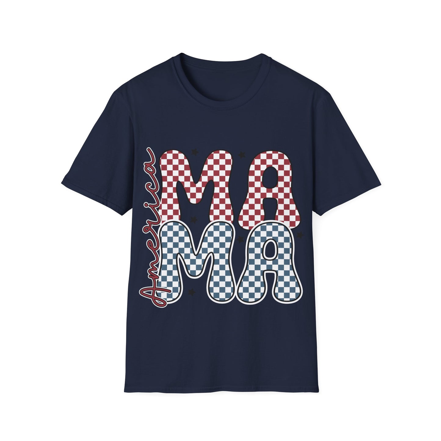 Mama Checkerboard T‑Shirt