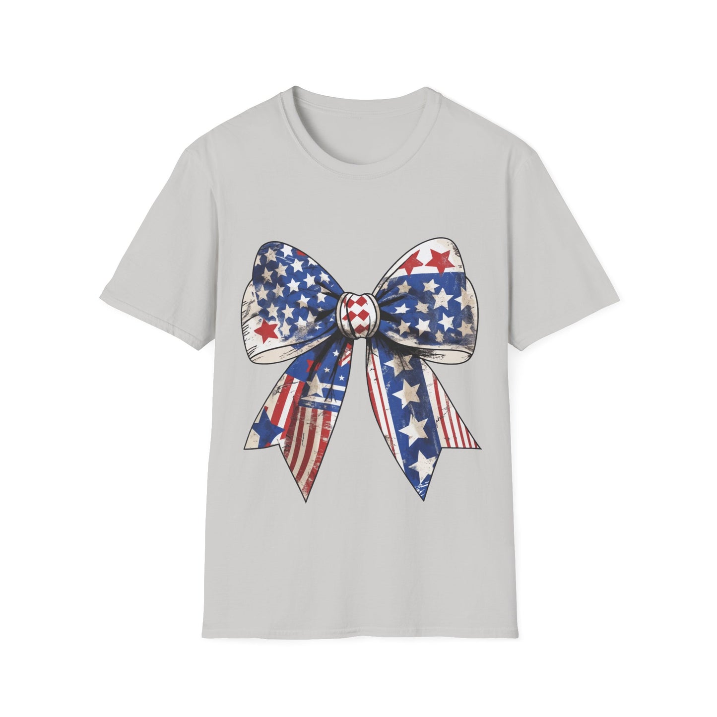 Patriotic Stars & Stripes Bow T-Shirt