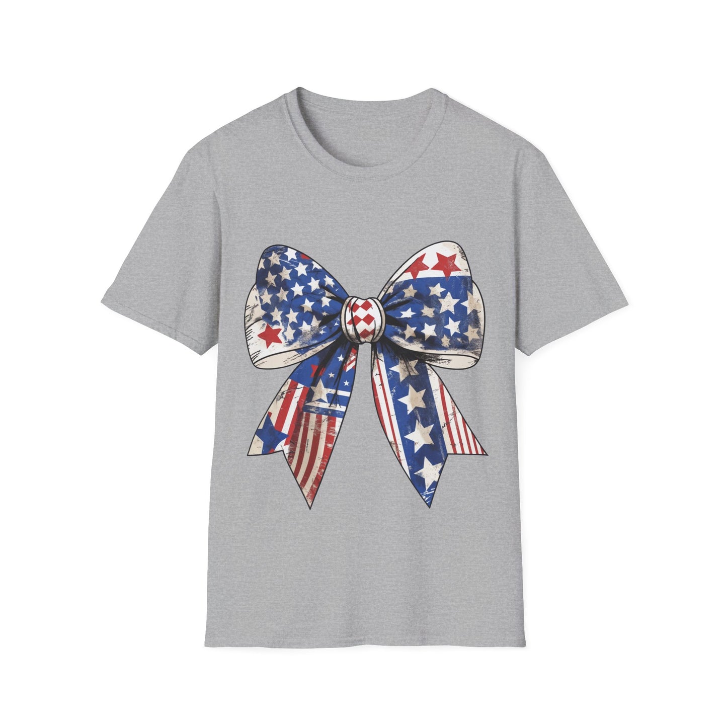 Patriotic Stars & Stripes Bow T-Shirt