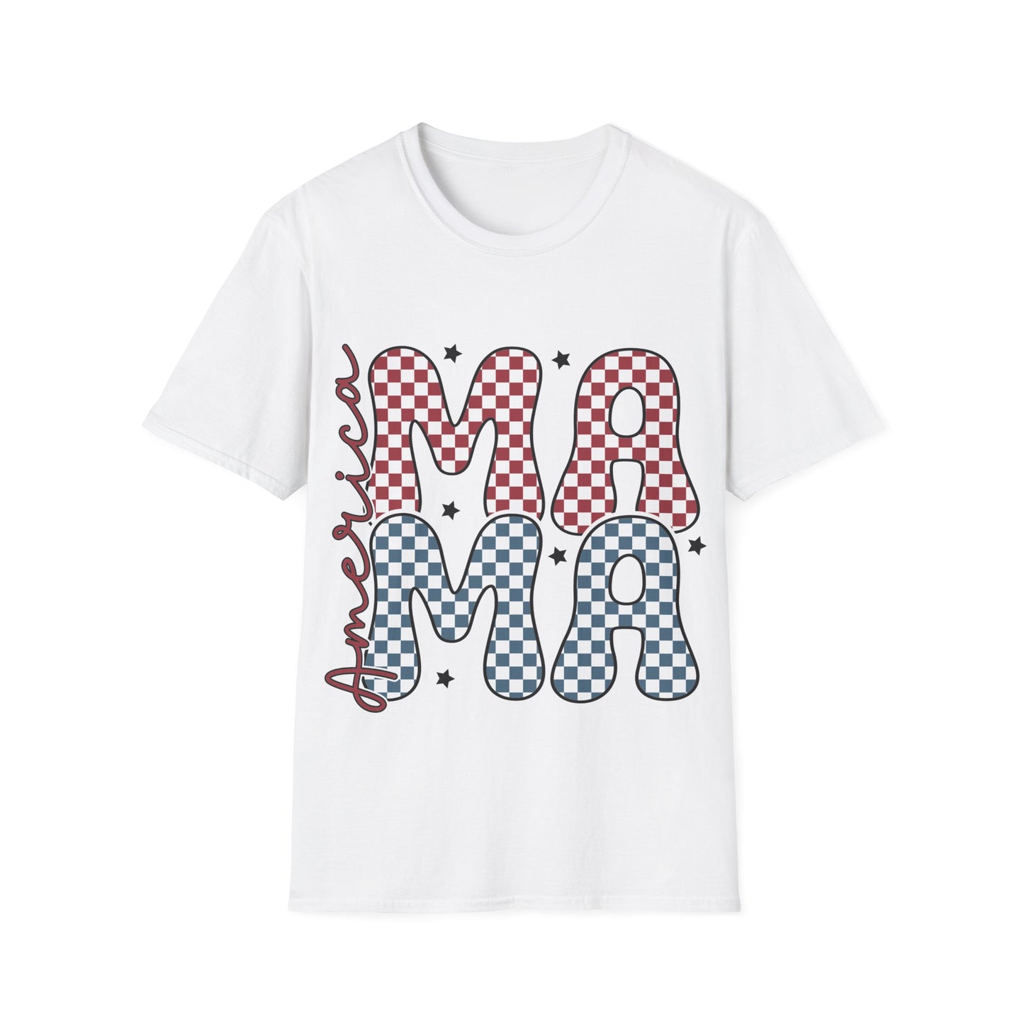 Mama Checkerboard T‑Shirt