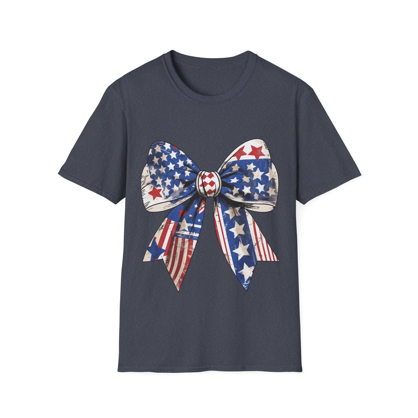 Patriotic Stars & Stripes Bow T-Shirt