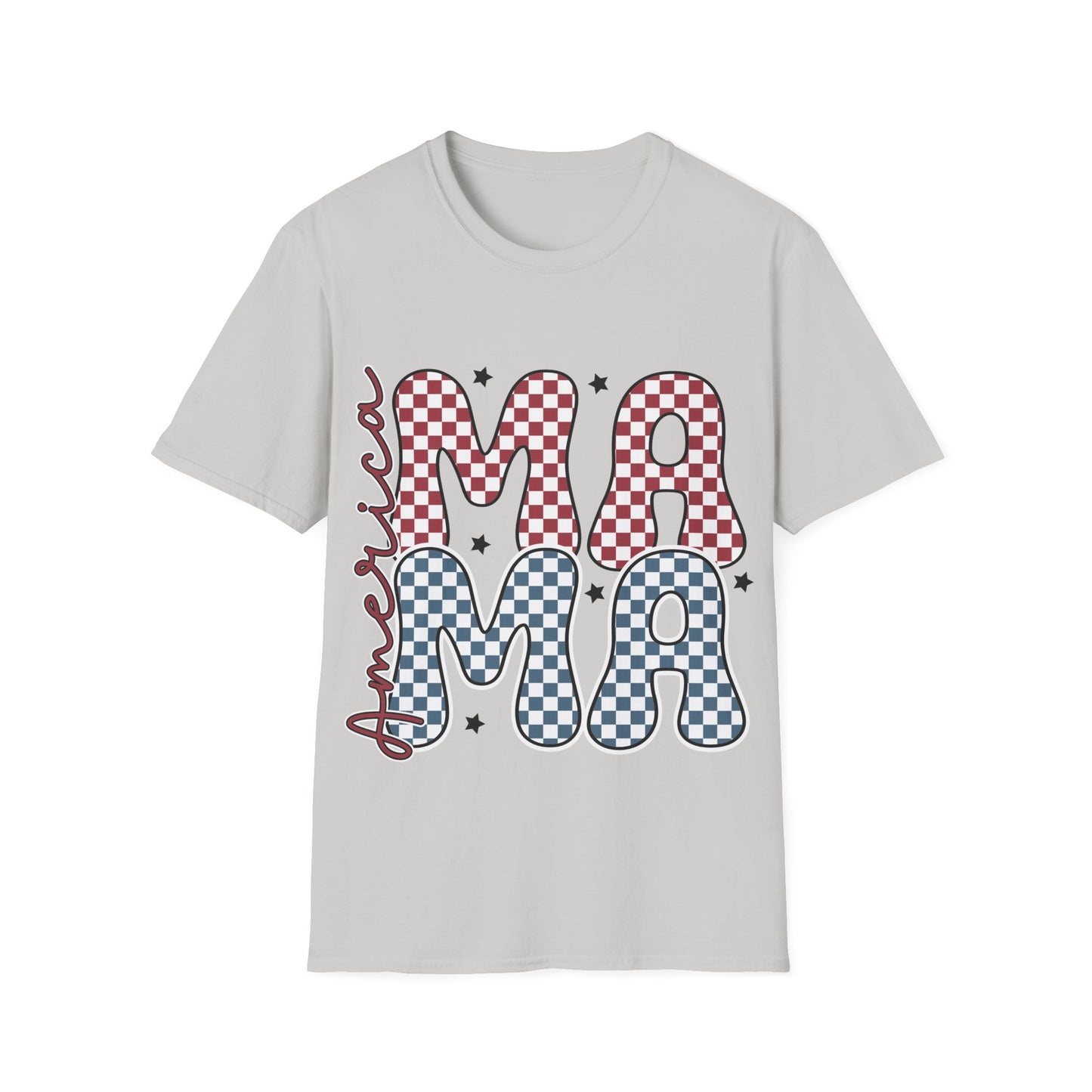 Mama Checkerboard T‑Shirt
