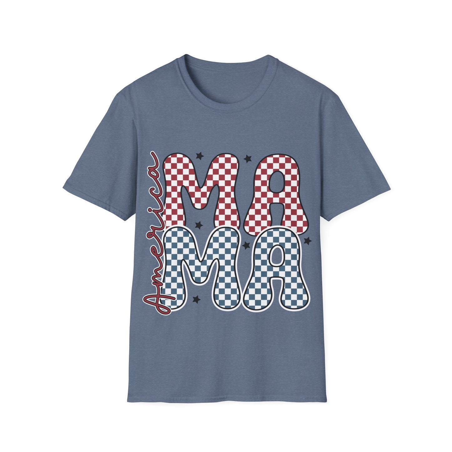 Mama Checkerboard T‑Shirt