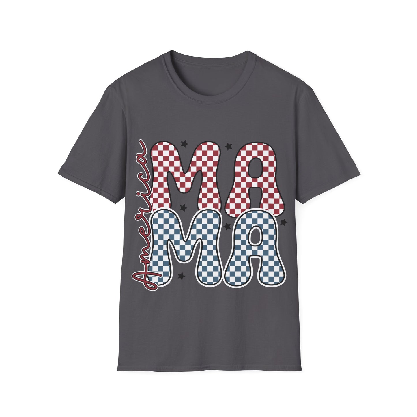 Mama Checkerboard T‑Shirt