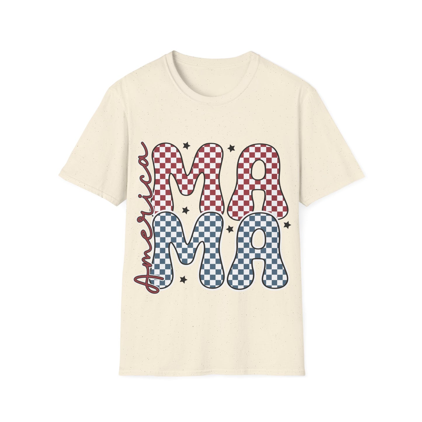 Mama Checkerboard T‑Shirt