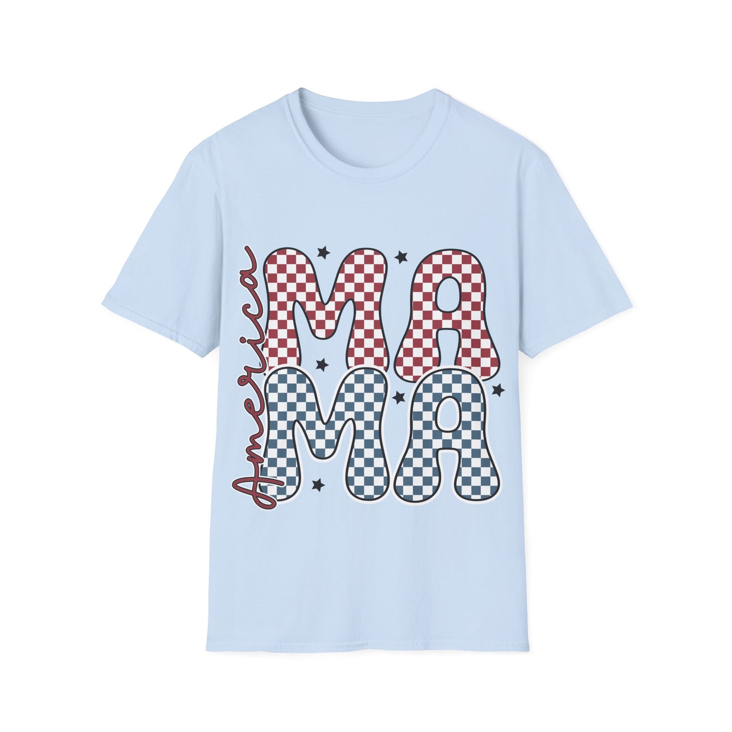 Mama Checkerboard T‑Shirt