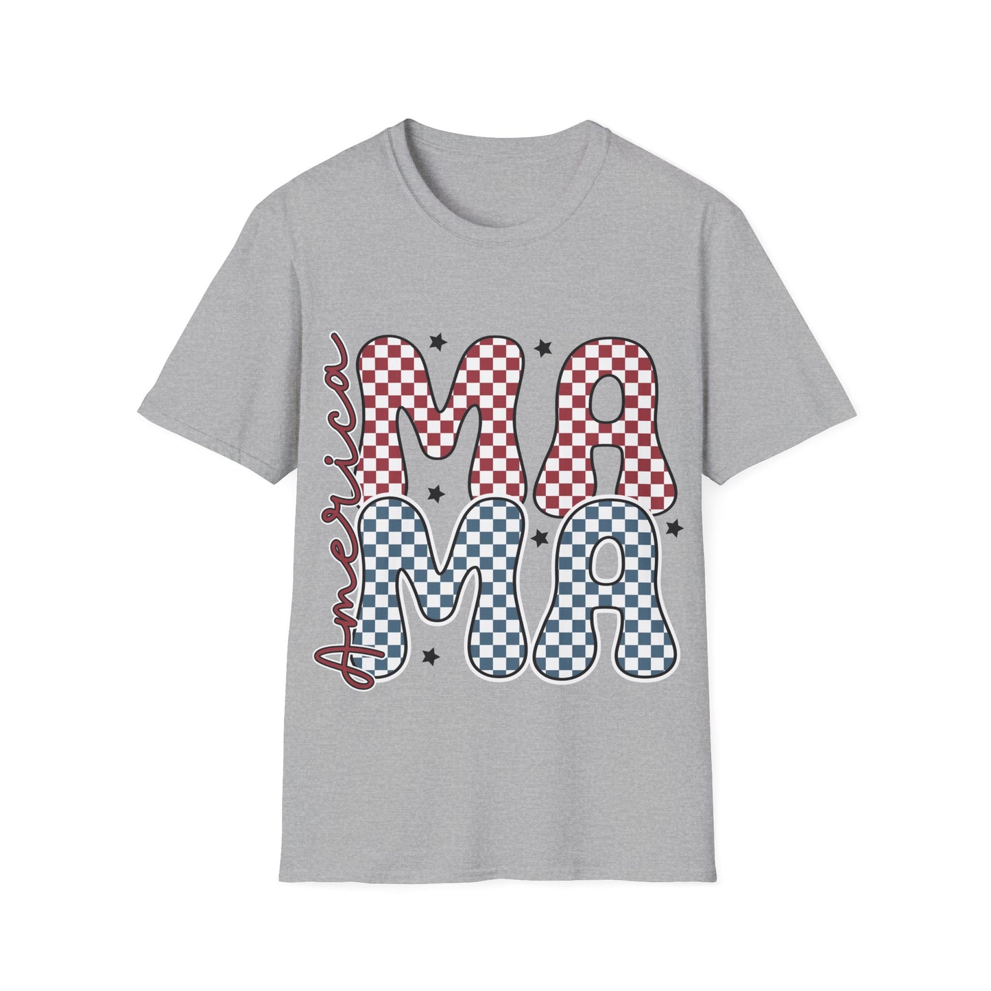 Mama Checkerboard T‑Shirt