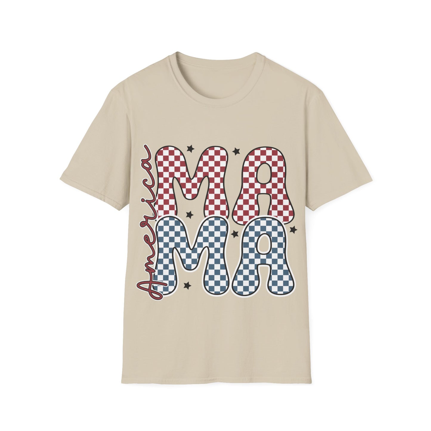 Mama Checkerboard T‑Shirt