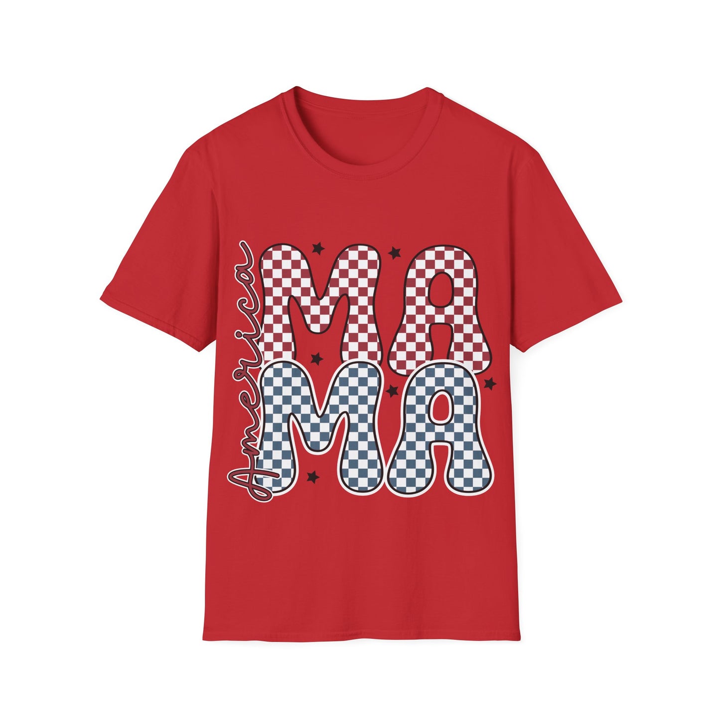 Mama Checkerboard T‑Shirt