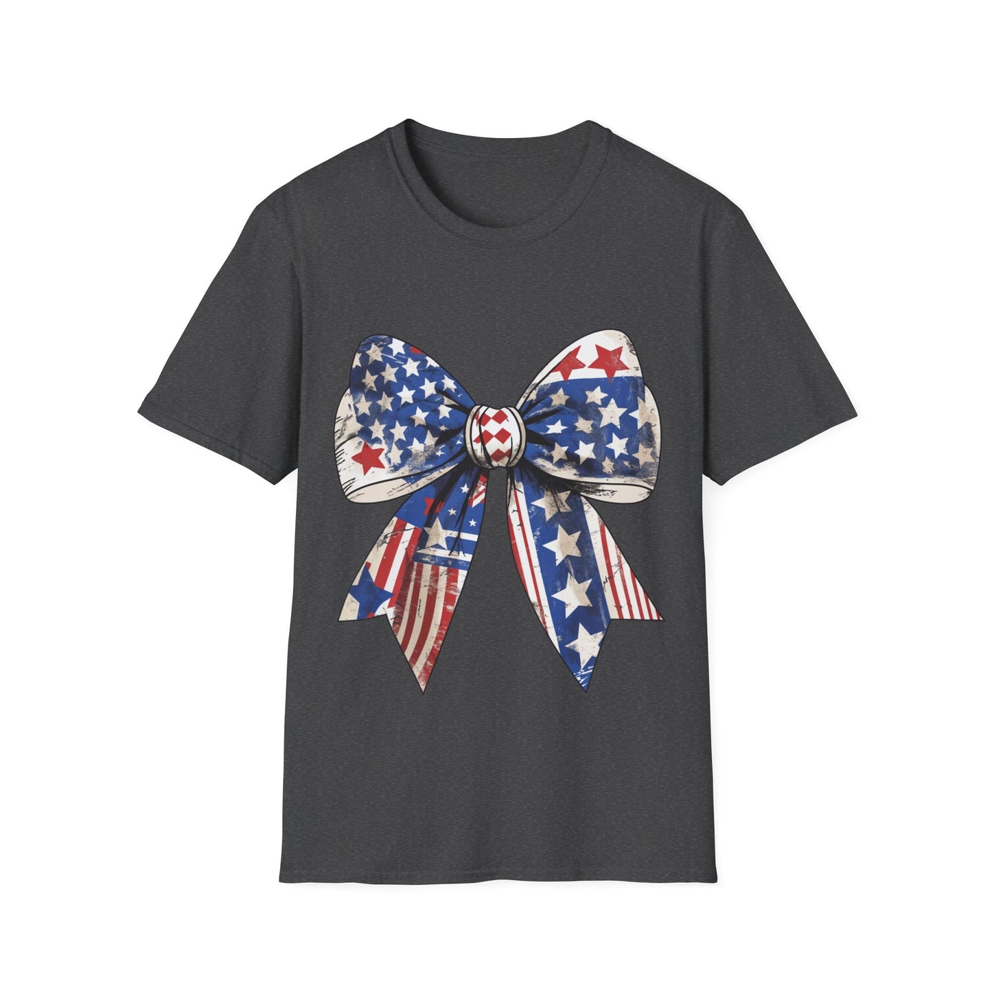 Patriotic Stars & Stripes Bow T-Shirt
