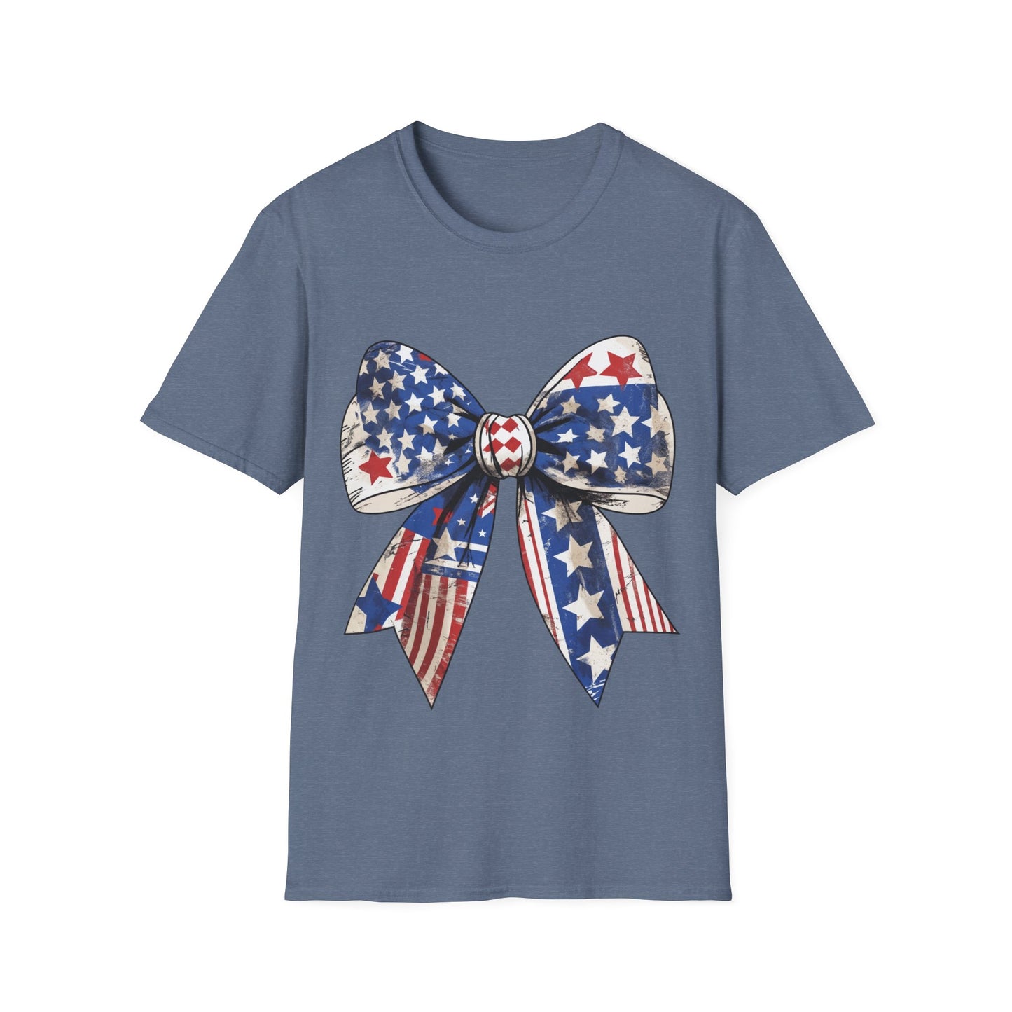 Patriotic Stars & Stripes Bow T-Shirt