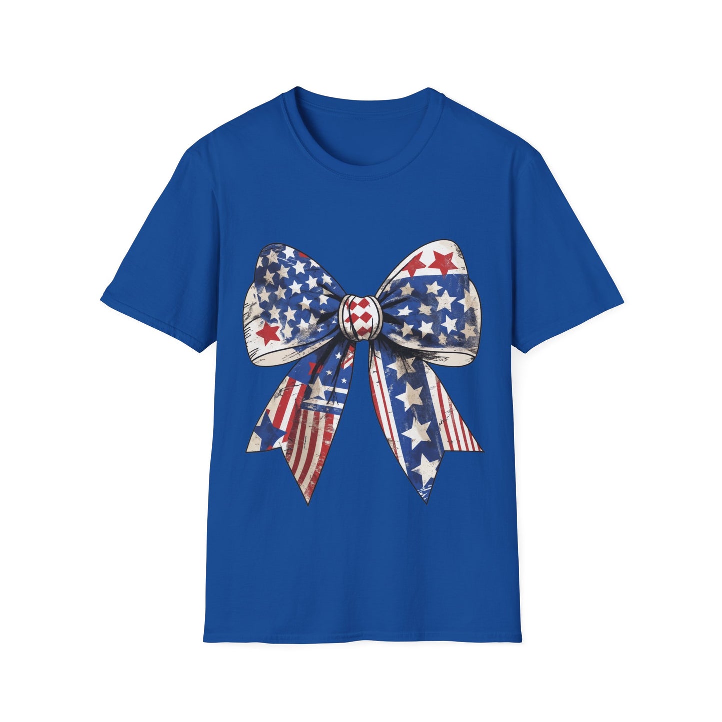 Patriotic Stars & Stripes Bow T-Shirt