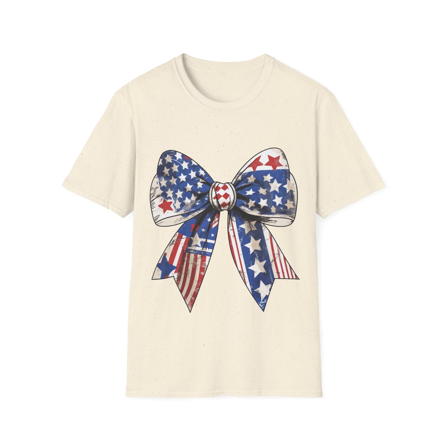 Patriotic Stars & Stripes Bow T-Shirt