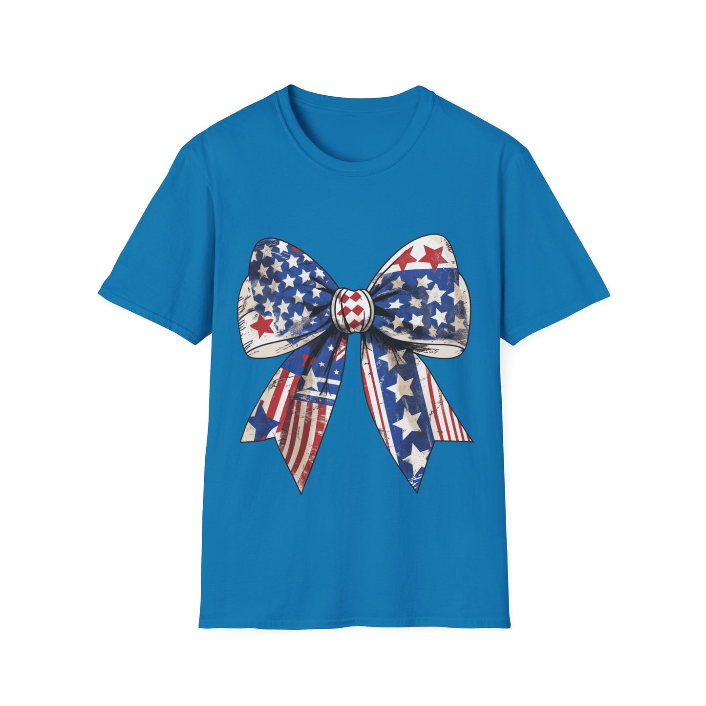 Patriotic Stars & Stripes Bow T-Shirt